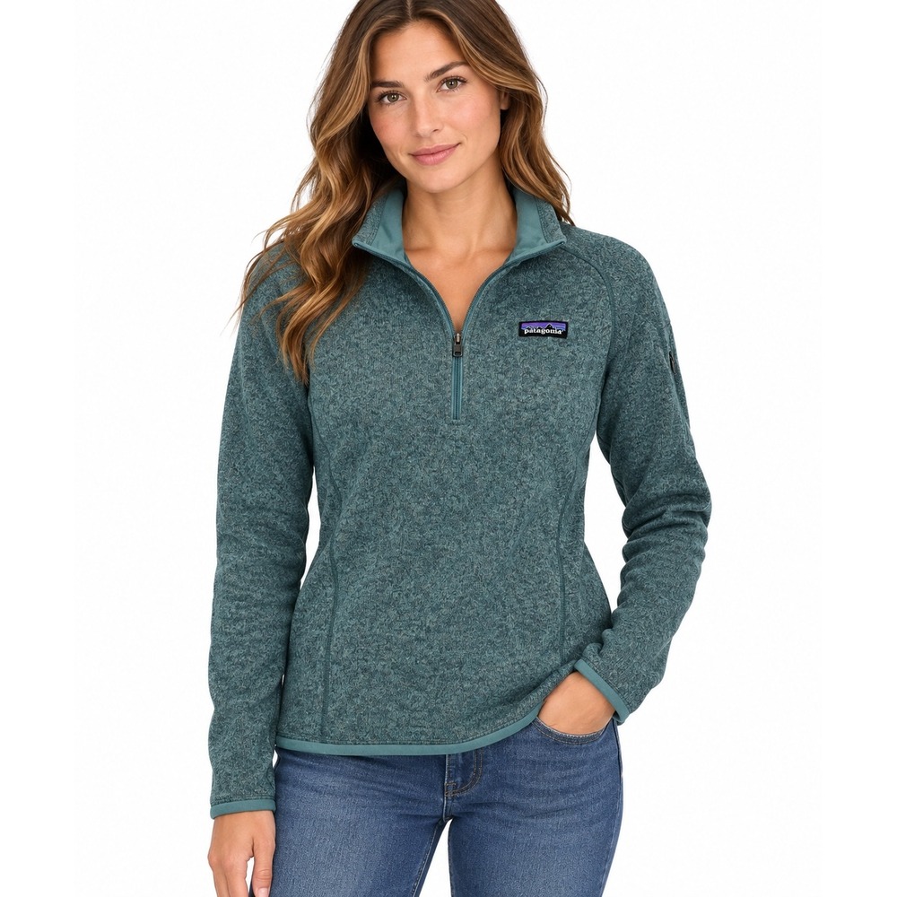 Patagonia Better Sweater 1/4 Zip Pullover Teal Green XS 25617 FA18